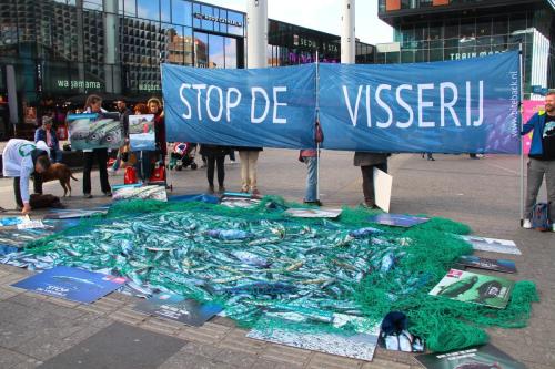 Het 6 meter lange spandoek